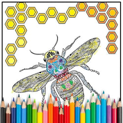 Bee_Coloring Page