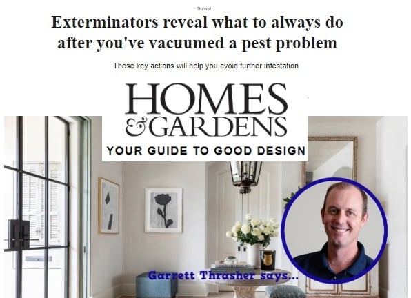 Home & Gardens Vacuum Pests